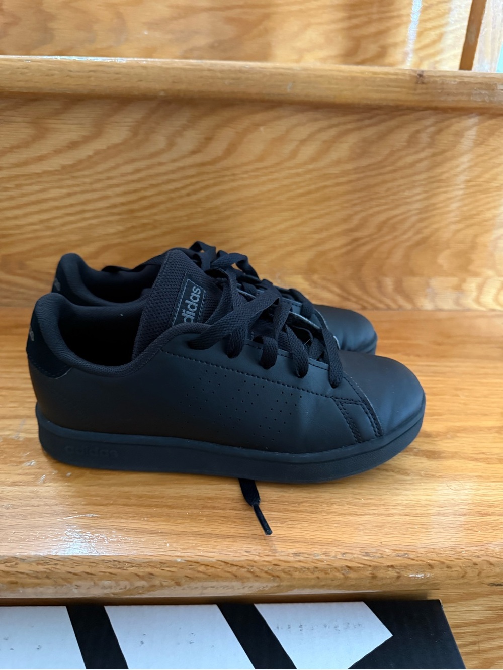 adidas Black Low-Profile Lace-Up Sneakers